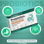 Lactic Ferments Probiotic Vitastrong Vegan, Formula Multiceppo with Live Bacteria, Inulin and Lactobacillus Plantarum, Gatroresistant Capsules, Premium Quality, Laboratory Tested, Gluten Free