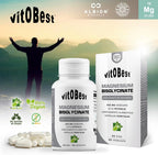 VITOBEST | Magnesio | Ayuda a Mantener Los Huesos Y Los Dientes. Reduce El Cansancio Y La Fatiga | Favorece El Funcionamiento Del Sistema Nervioso Y Músculos | 60 Vegecaps