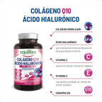 Equilibra Complemento Alimenticio, Colágeno Q10 Ácido Hialurónico, Bueno Estado De La Piel, a Base De Colágeno Hidrolizado, Ácido Hialurónico, Coenzima Q10, Vitaminas C Y E, 90 Comprimidos