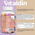 VITALDIN 60 Gominolas De Calcio & Vitamina D3, 500 Mg, 1.000 IU Por Dosis – (30 Días) Sabor Frutas – Ayuda a Mantener Huesos Y Dientes – Sin Gluten – Apto Para Niños & Adultos