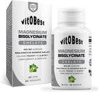 VITOBEST | Magnesio | Ayuda a Mantener Los Huesos Y Los Dientes. Reduce El Cansancio Y La Fatiga | Favorece El Funcionamiento Del Sistema Nervioso Y Músculos | 60 Vegecaps