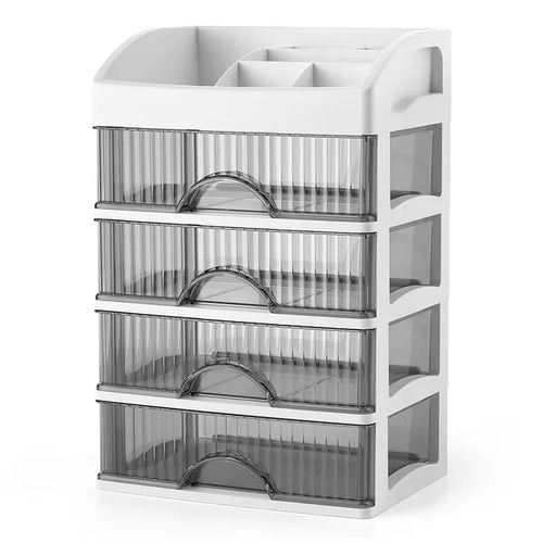 New 1Pc 5-Layer Makeup Storage Box Debris Storage Box Drawer-Style Dressing Table Office Deskcosmetics Multi-Layerstoragecabinet
